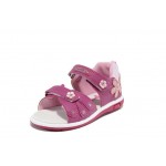 Розови анатомични детски сандали, здрава еко-кожа - ежедневни обувки за пролетта и лятото N 100012755