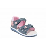Сини анатомични детски сандали, здрава еко-кожа - ежедневни обувки за пролетта и лятото N 100012756