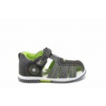 Сиви анатомични детски сандали, здрава еко-кожа - ежедневни обувки за пролетта и лятото N 100012757