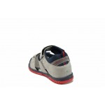Сиви анатомични детски сандали, здрава еко-кожа - ежедневни обувки за пролетта и лятото N 100012752
