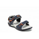 Сини анатомични детски сандали, здрава еко-кожа - ежедневни обувки за пролетта и лятото N 100012764