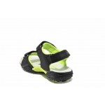 Черни анатомични детски сандали, здрава еко-кожа - ежедневни обувки за пролетта и лятото N 100012761