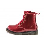 Винени детски ботушки, лачена еко кожа - ежедневни обувки за есента и зимата N 100012906