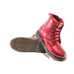 Винени детски ботушки, лачена еко кожа - ежедневни обувки за есента и зимата N 100012906
