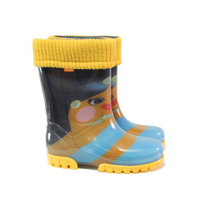 Оранжеви детски ботушки, pvc материя - ежедневни обувки за есента и зимата N 100013083