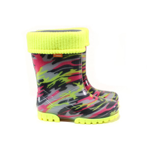 Жълти детски ботушки, pvc материя - ежедневни обувки за есента и зимата N 100013085