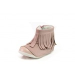Ортопедични розови детски ботушки, естествена кожа - ежедневни обувки за есента и зимата N 100013200