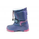 Тъмносини детски ботушки, pvc материя и текстилна материя - ежедневни обувки за есента и зимата N 100013266