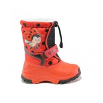 Червени детски ботушки, pvc материя и текстилна материя - ежедневни обувки за есента и зимата N 100013271