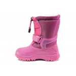 Розови детски ботушки, pvc материя и текстилна материя - ежедневни обувки за есента и зимата N 100013265