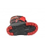 Черни детски ботушки, pvc материя и текстилна материя - ежедневни обувки за есента и зимата N 100013269