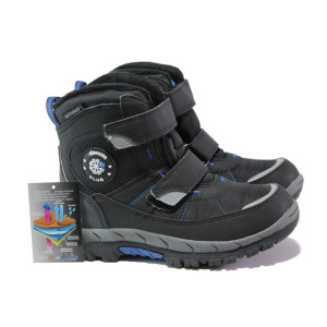 Черни детски ботушки, текстилна материя - ежедневни обувки за есента и зимата N 100013448