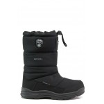 Черни детски ботушки, текстилна материя - ежедневни обувки за есента и зимата N 100013446