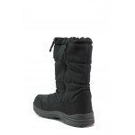 Черни детски ботушки, текстилна материя - ежедневни обувки за есента и зимата N 100013446