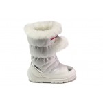 Бели детски ботушки, здрава еко-кожа - ежедневни обувки за есента и зимата N 100013454