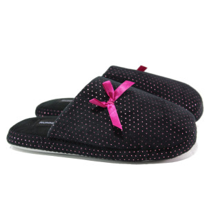 Анатомични тъмносини домашни чехли, текстилна материя - равни обувки за целогодишно ползване N 100013150