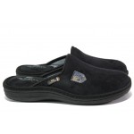 Анатомични черни домашни чехли, текстилна материя - ежедневни обувки за целогодишно ползване N 100013248