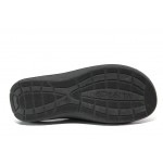 Анатомични тъмносини домашни чехли, здрава еко-кожа - ежедневни обувки за целогодишно ползване N 100013245