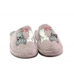 Анатомични розови домашни чехли, текстилна материя - ежедневни обувки за целогодишно ползване N 100013294