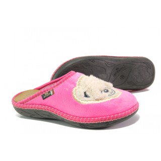Анатомични розови домашни чехли, текстилна материя - ежедневни обувки за целогодишно ползване N 100013402