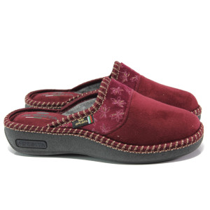 Анатомични винени домашни чехли, текстилна материя - ежедневни обувки за целогодишно ползване N 100013480