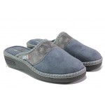 Анатомични сиви домашни чехли, текстилна материя - ежедневни обувки за целогодишно ползване N 100013479