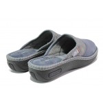 Анатомични сиви домашни чехли, текстилна материя - ежедневни обувки за целогодишно ползване N 100013479