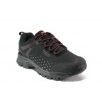 Черни мъжки маратонки, текстилна материя - спортни обувки за есента и зимата N 100013136