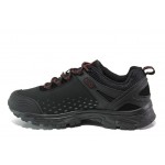 Черни мъжки маратонки, текстилна материя - спортни обувки за есента и зимата N 100013136