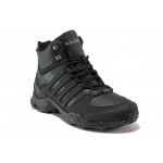 Черни мъжки боти, здрава еко-кожа - спортни обувки за есента и зимата N 100013139