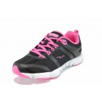 Черни дамски маратонки, еко-кожа и текстилна материя - спортни обувки за пролетта и лятото N 100012050