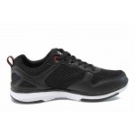 Черни дамски маратонки, еко-кожа и текстилна материя - спортни обувки за пролетта и лятото N 100012047