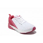 Бели дамски маратонки, текстилна материя - спортни обувки за пролетта и лятото N 100012091