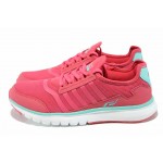 Розови дамски маратонки, текстилна материя - спортни обувки за пролетта и лятото N 100012093