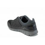 Черни мъжки маратонки, текстилна материя - спортни обувки за пролетта и лятото N 100012099