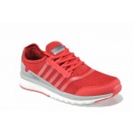 Червени мъжки маратонки, текстилна материя - спортни обувки за пролетта и лятото N 100012096