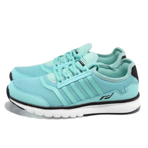 Зелени дамски маратонки, текстилна материя - спортни обувки за пролетта и лятото N 100012095