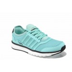 Зелени дамски маратонки, текстилна материя - спортни обувки за пролетта и лятото N 100012095