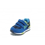 Светлосини детски маратонки, текстилна материя - спортни обувки за пролетта и лятото N 100012178