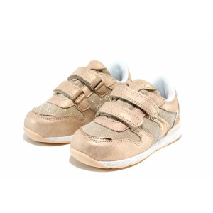 Розови детски маратонки, здрава еко-кожа - спортни обувки за пролетта и лятото N 100012542