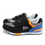 Черни детски маратонки, текстилна материя - спортни обувки за пролетта и лятото N 100012181