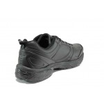 Черни мъжки спортни обувки, здрава еко-кожа - спортни обувки за пролетта и лятото N 100012261
