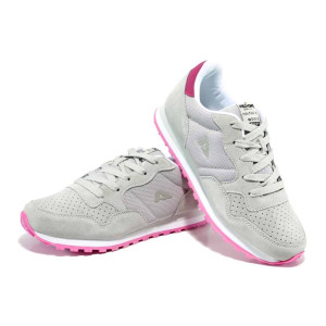 Сиви детски маратонки, естествен велур - спортни обувки за пролетта и лятото N 100012372