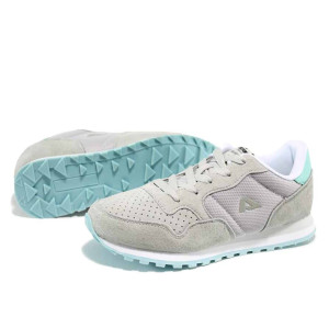 Сиви детски маратонки, естествен велур - спортни обувки за пролетта и лятото N 100012373