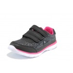 Черни анатомични детски маратонки, здрава еко-кожа - спортни обувки за пролетта и лятото N 100012371