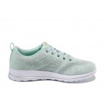 Зелени дамски маратонки, текстилна материя - спортни обувки за пролетта и лятото N 100012377