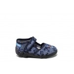 Сини анатомични детски обувки, текстилна материя - равни обувки за целогодишно ползване N 100012384
