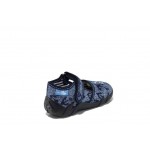 Сини анатомични детски обувки, текстилна материя - равни обувки за целогодишно ползване N 100012384