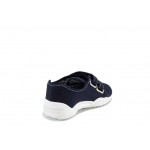 Сини анатомични детски обувки, текстилна материя - равни обувки за целогодишно ползване N 100012381