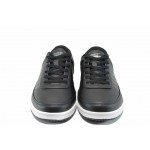Черни мъжки спортни обувки, здрава еко-кожа - ежедневни обувки за пролетта и лятото N 100012420